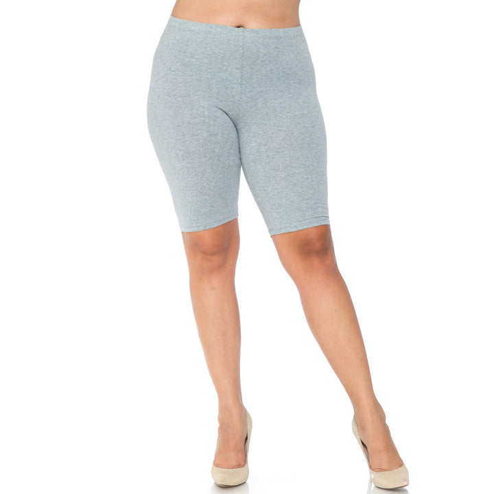 USA Basic Cotton Plus Size Thigh Shorts - Bermuda Shorts