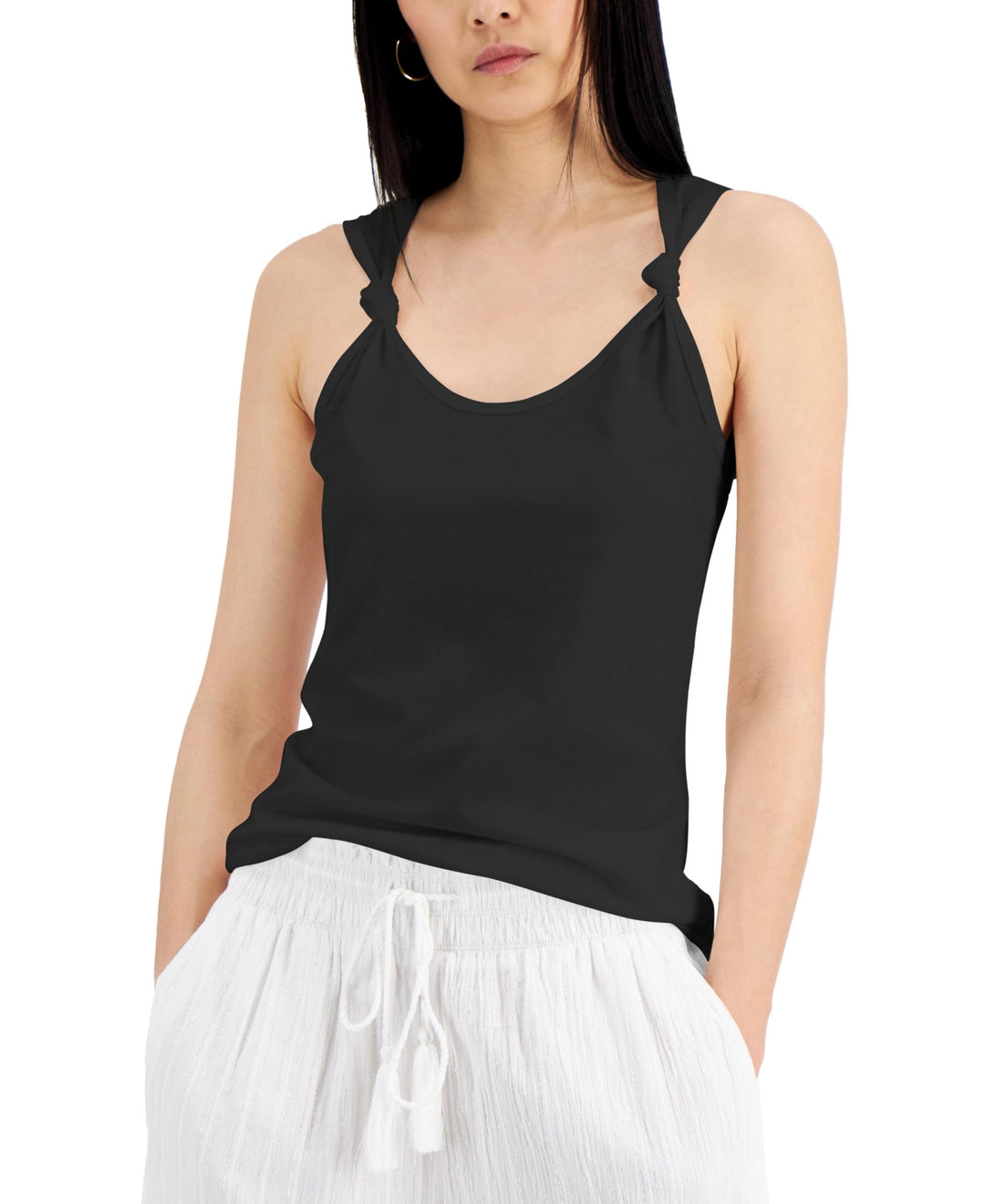 INC International Concepts Womens Knotted Strap Tank Top