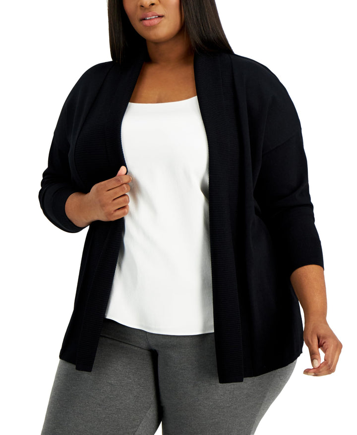 Alfani Plus Size Open Front Cardigan