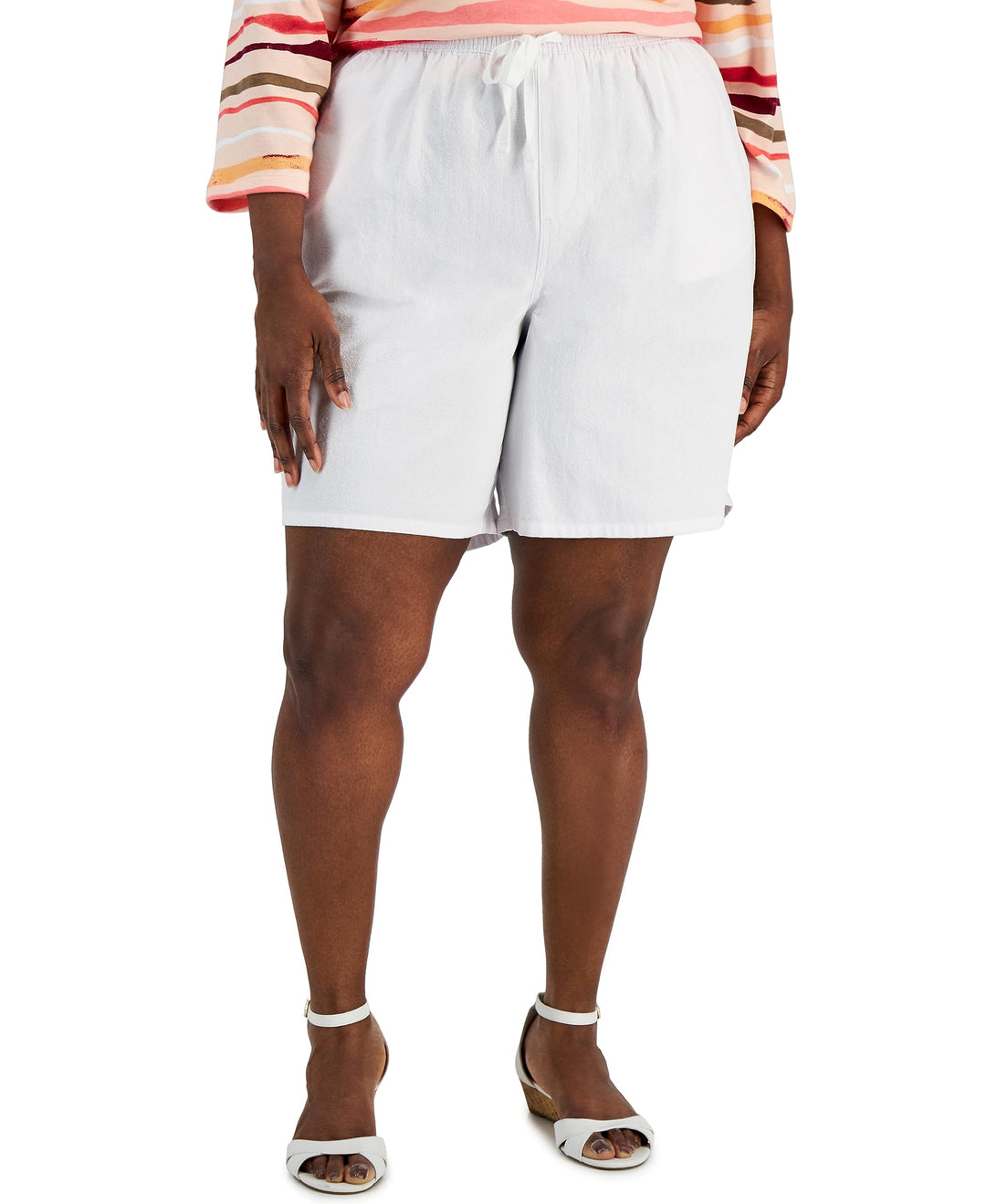 Karen Scott Plus Size Gemma Cotton Shorts