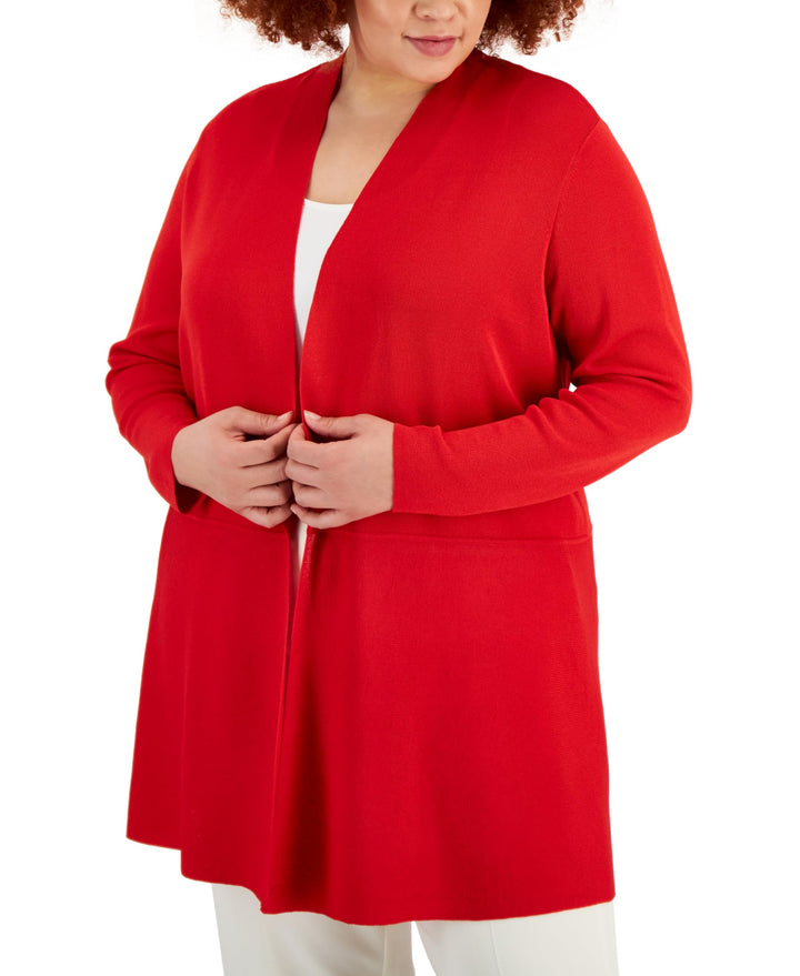 Plus Size Monterey Open-Front Cardigan