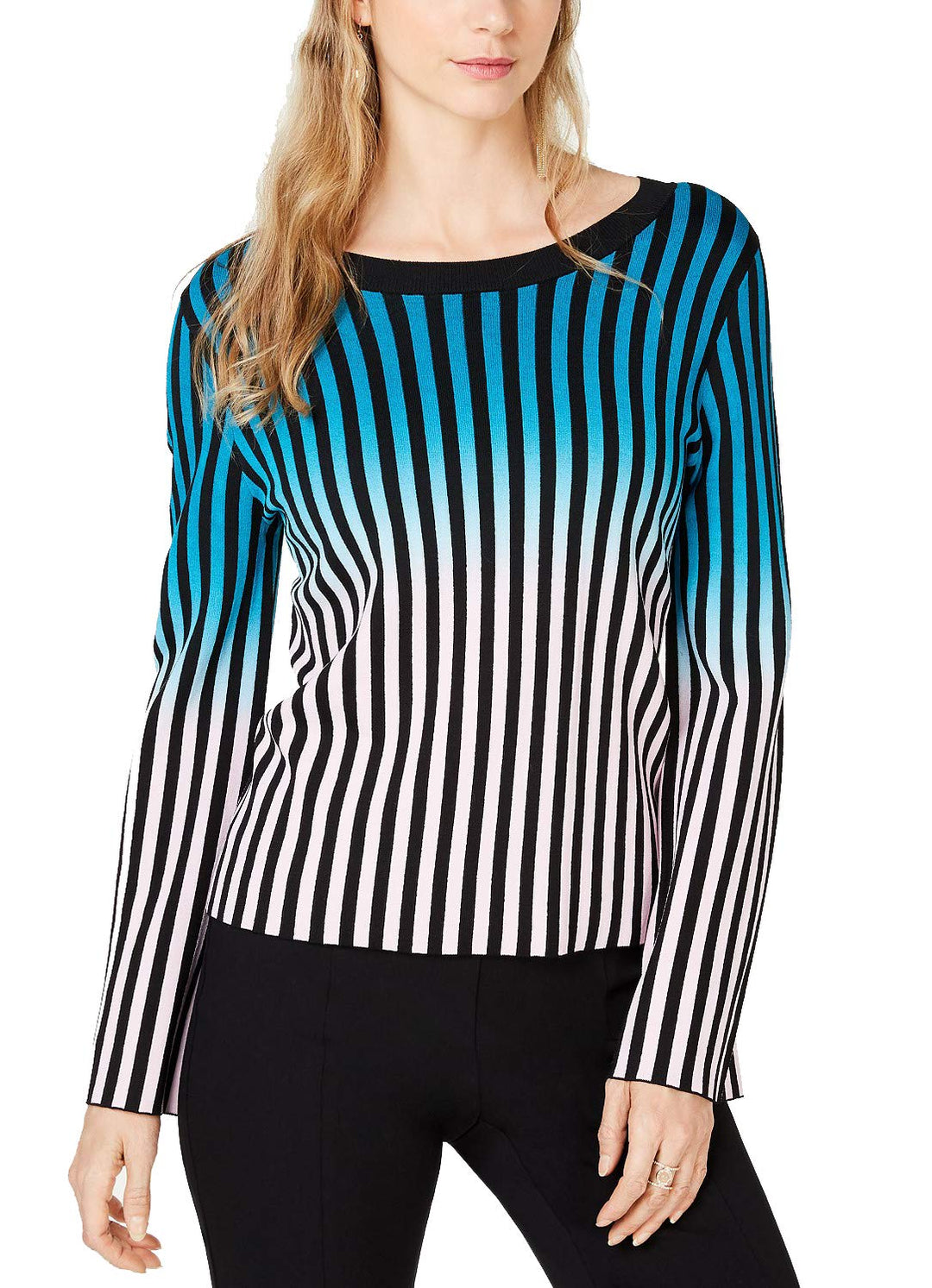 Ombre Stripe Pullover Sweater