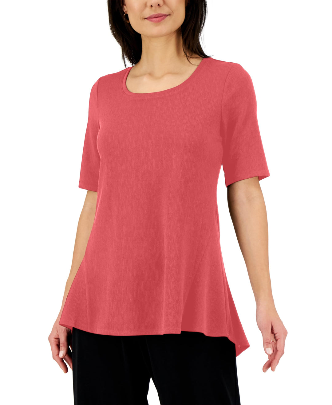 JM Collection Elbow Sleeve Tunic
