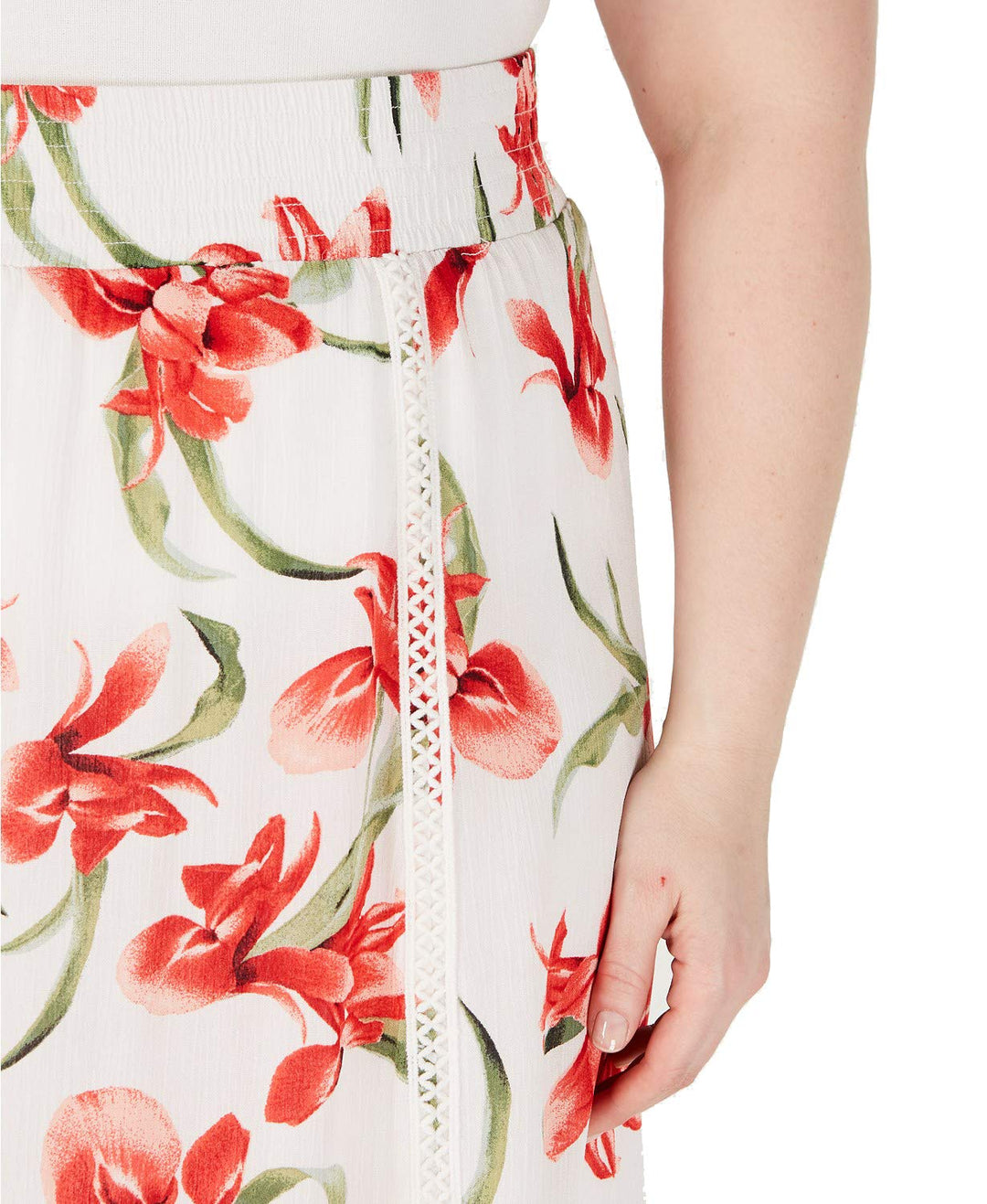 Plus Size Floral-Print A-Line Skirt