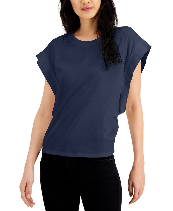 INC International Concepts Womens Rolled Sleeve T-Shirt