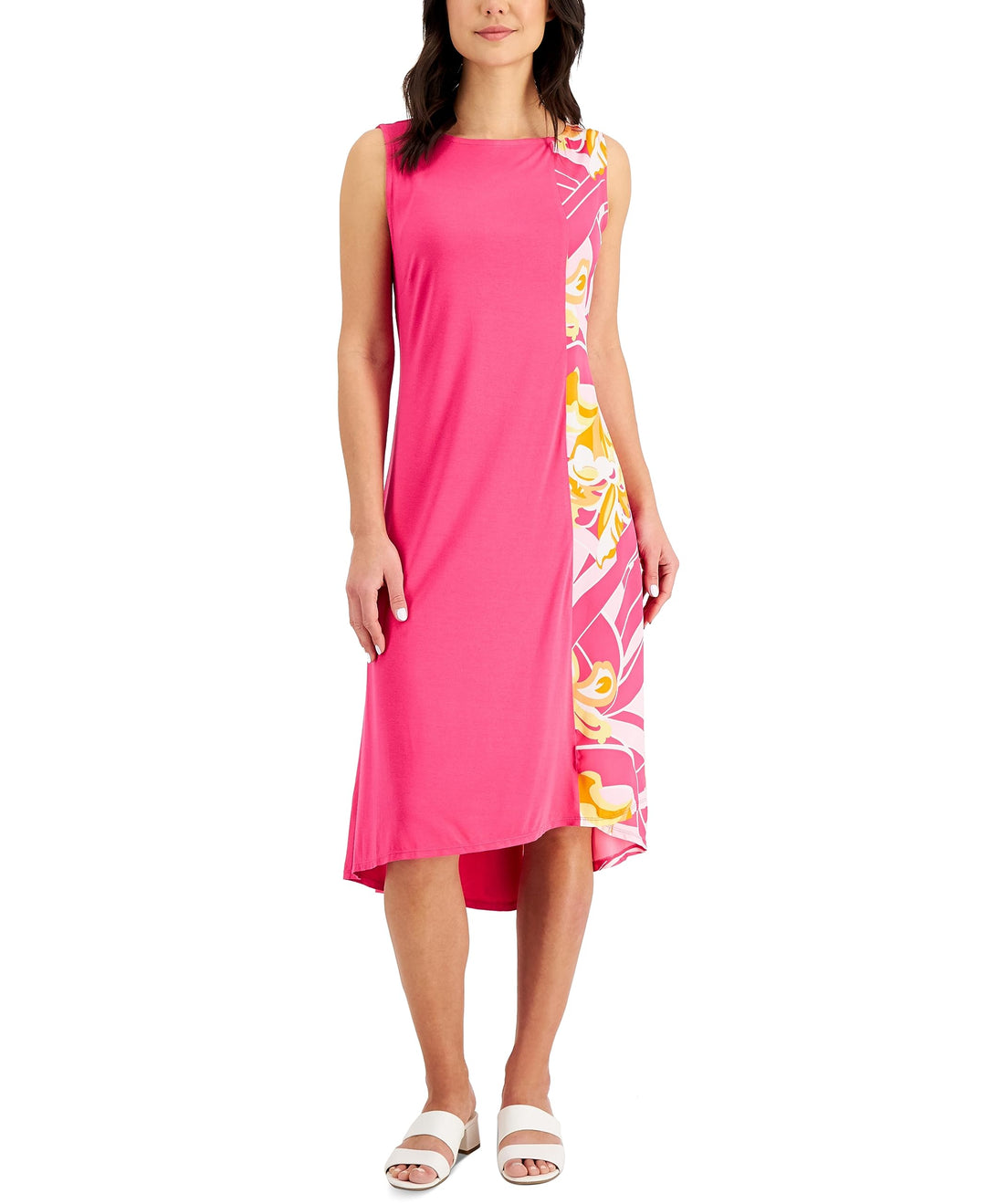 JM Collection Petite Printed Panel Dress