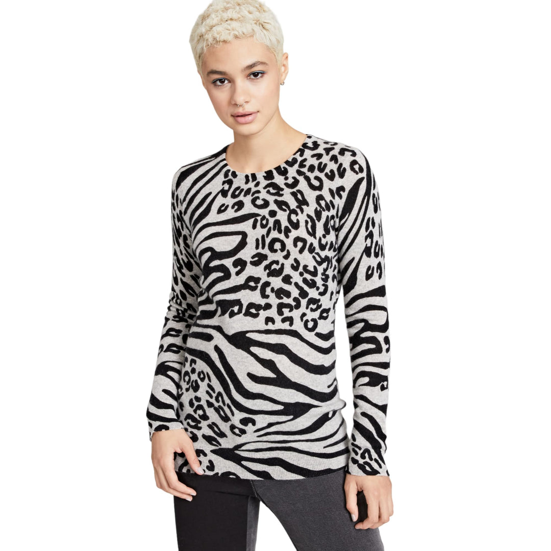 Charter Club Cashmere Animal Print Sweater