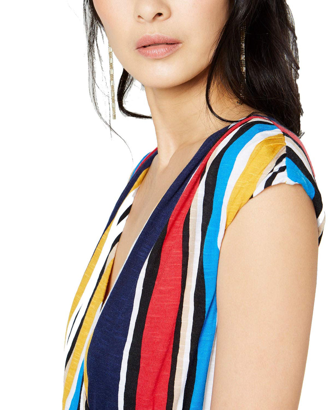 Petite Striped Smocked Maxi Dress