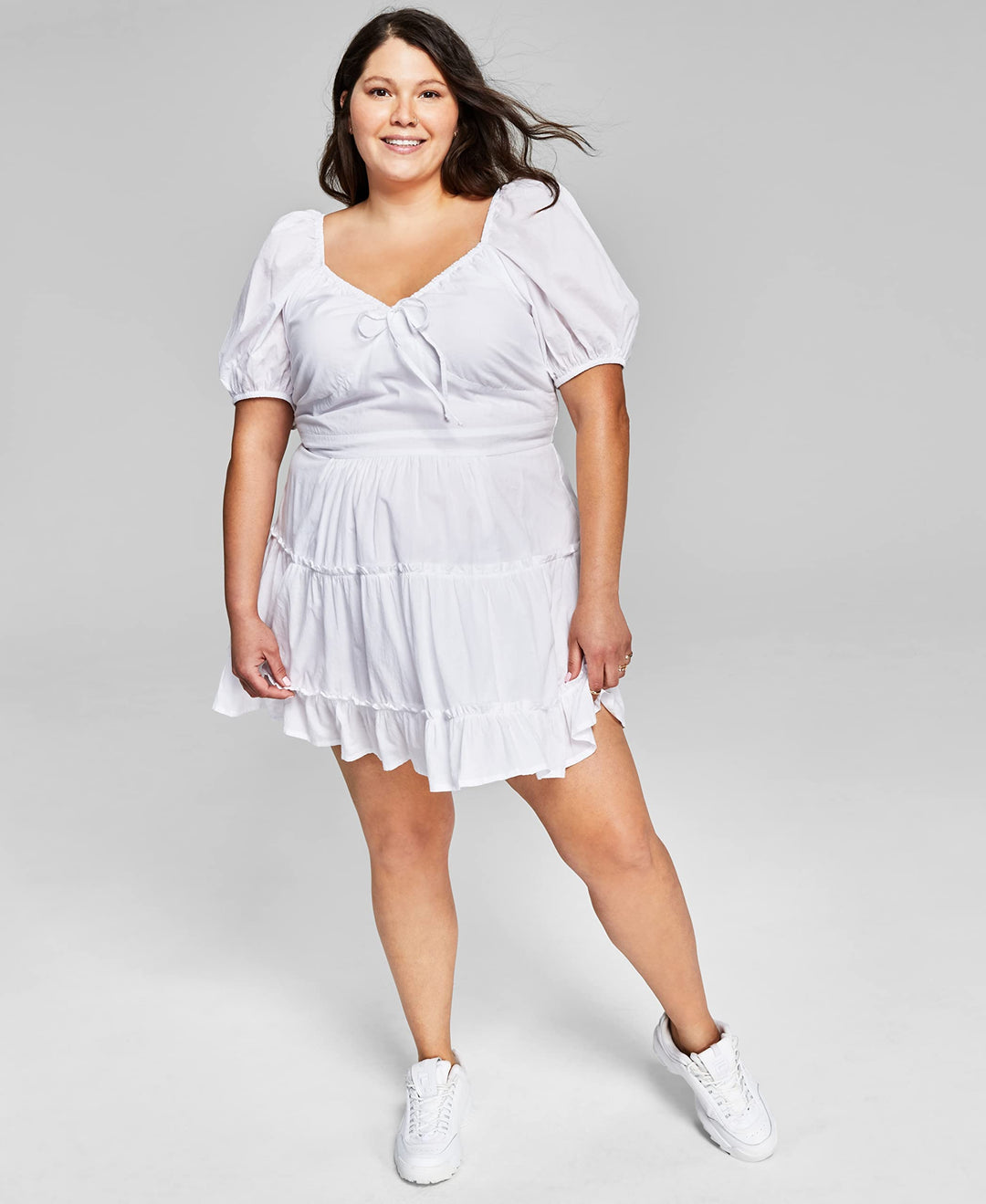 Now This Trendy Plus Size Tiered Fit Flare Dress