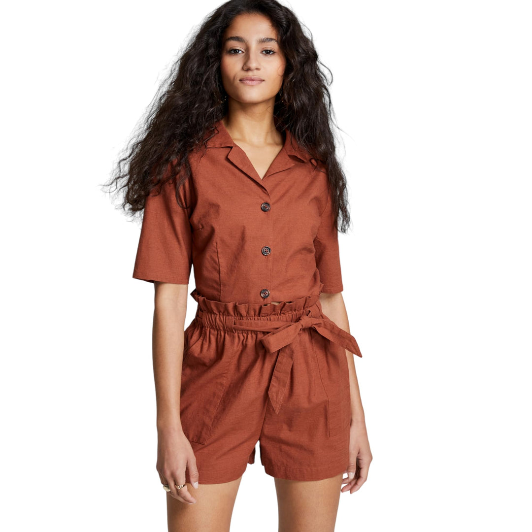 Now This Womens Cotton Paperbag Shorts