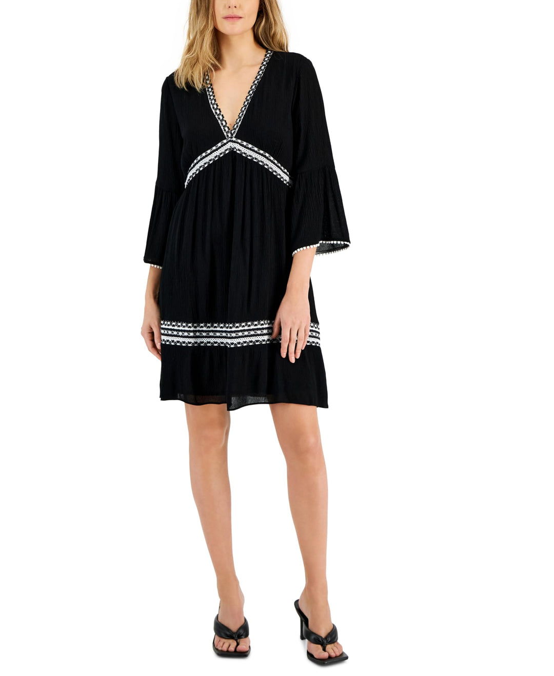 INC International Concepts Womens Crochet Trim Dress