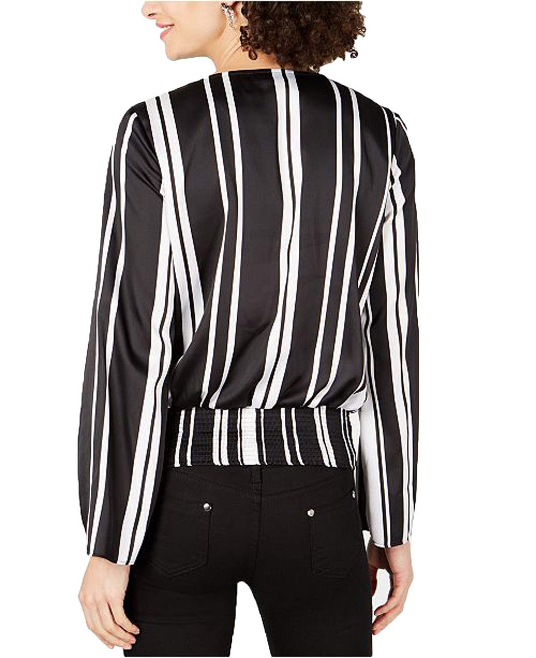 Striped Surplice Top