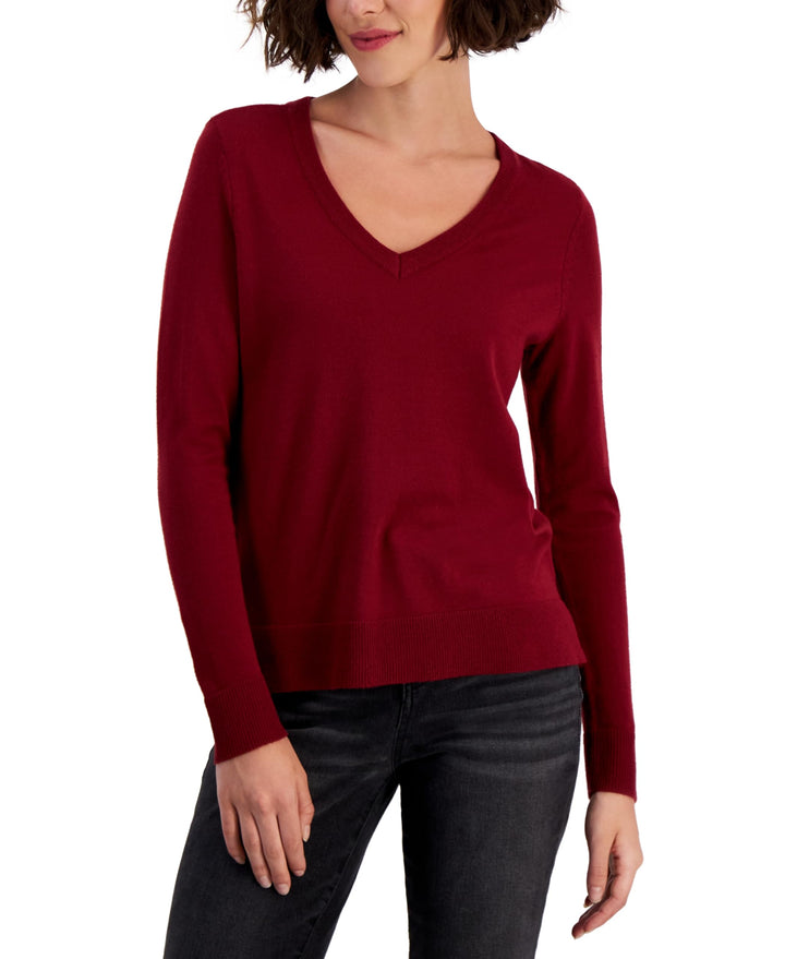 Women's V-Neck Long-Sleeve Sweater