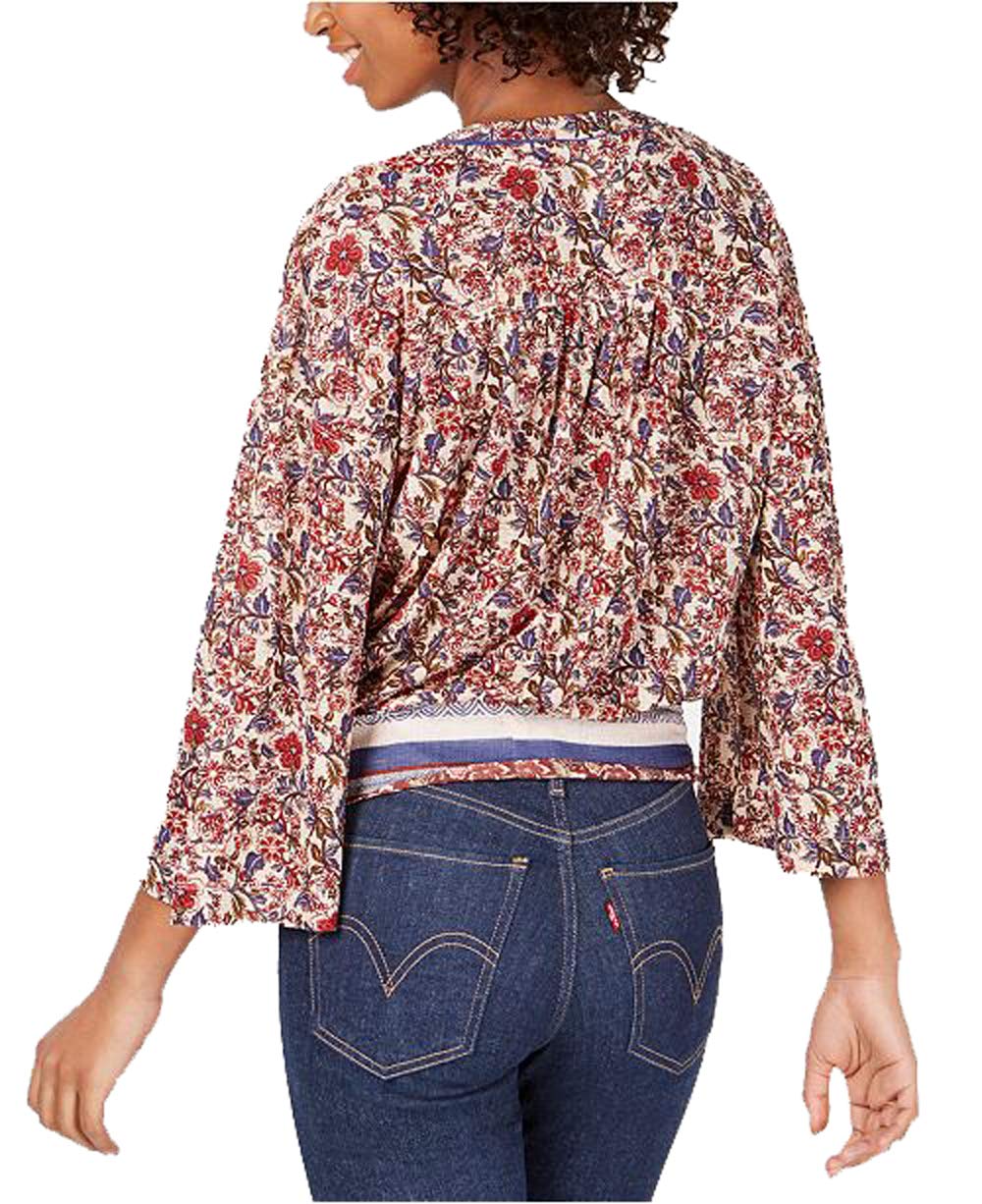 Self Esteem Juniors Printed Tie Front Top