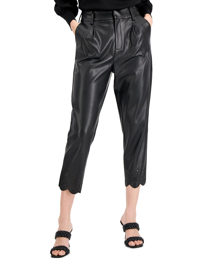INC International Concepts High Waist Faux Leather Pants