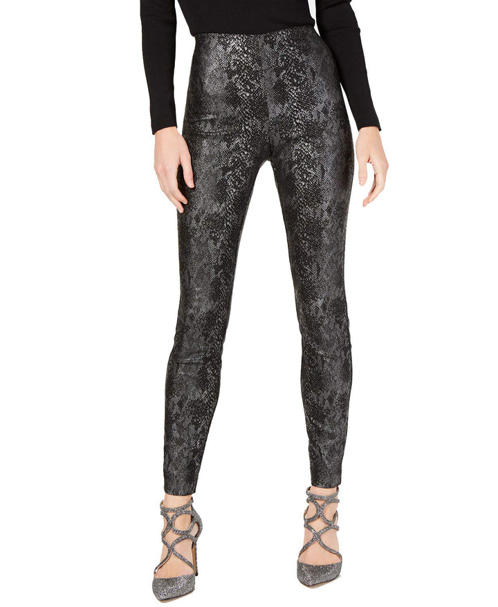 INC Snake-Print Skinny Pants