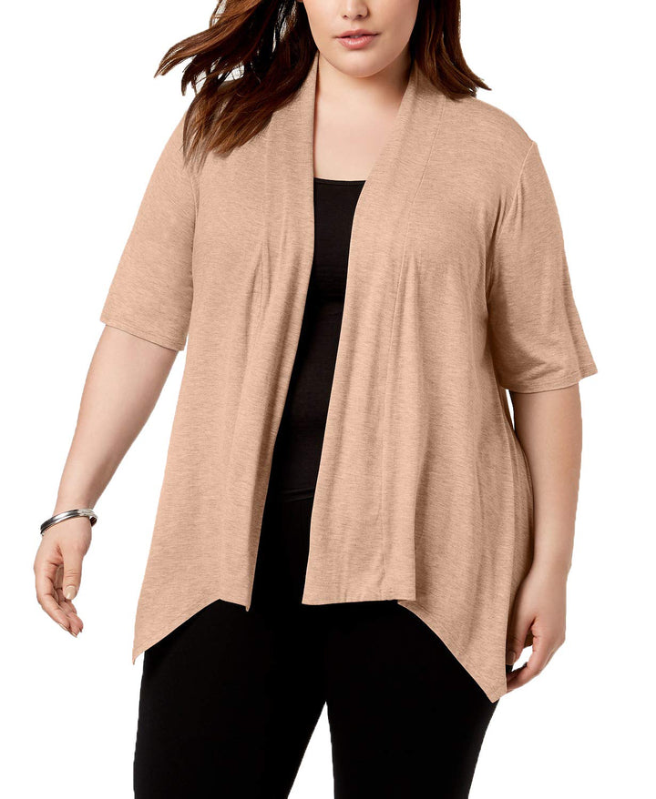 NY Collection Plus Size Handkerchief Hem Sweater