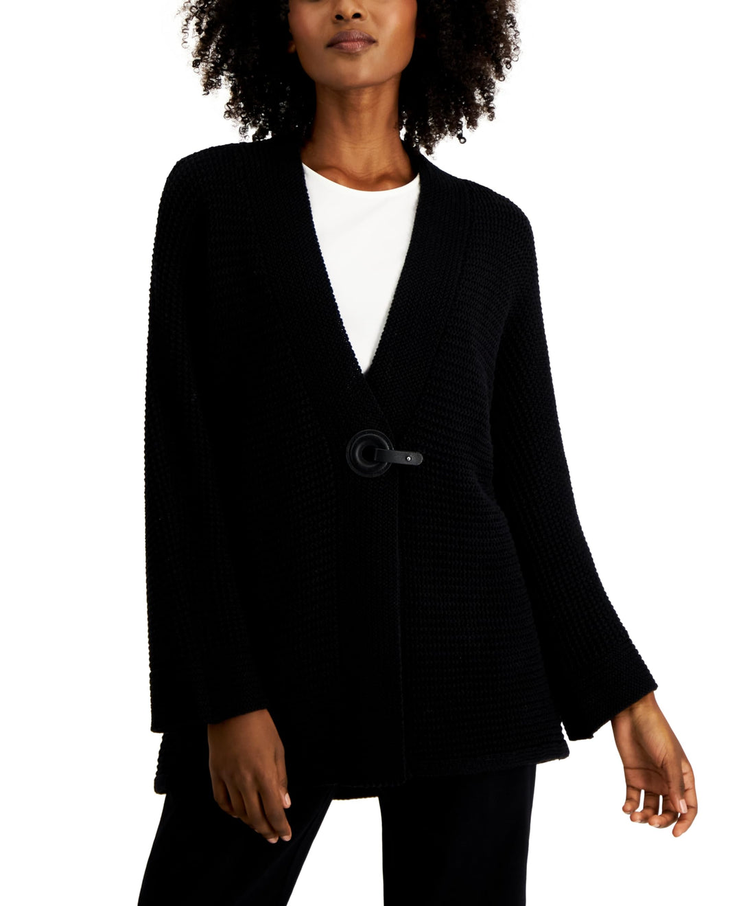 JM Collection Petite V Neck Drop Shoulder Cardigan