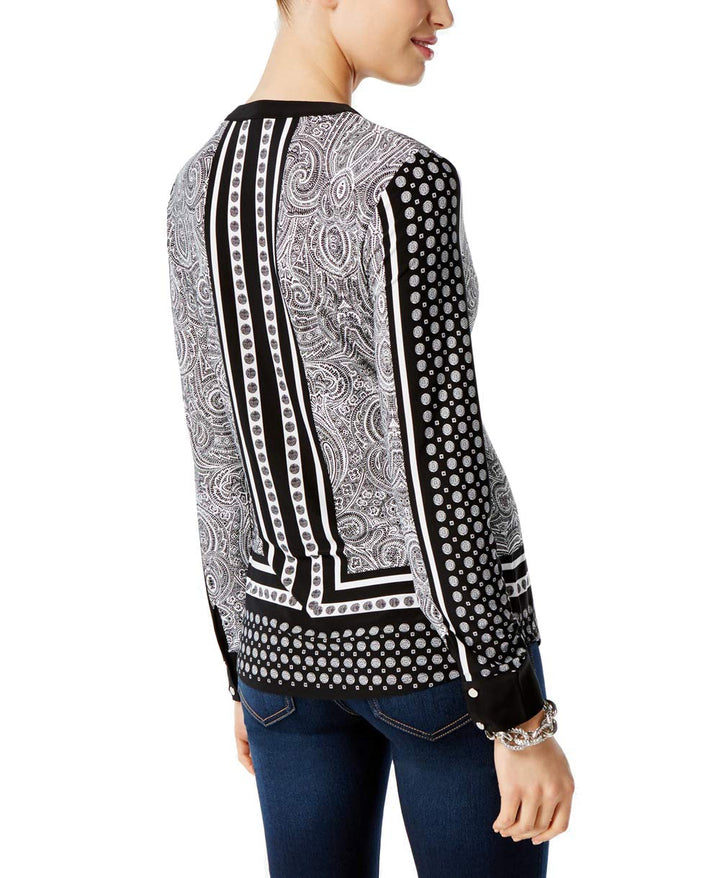 Printed Zip Up Top