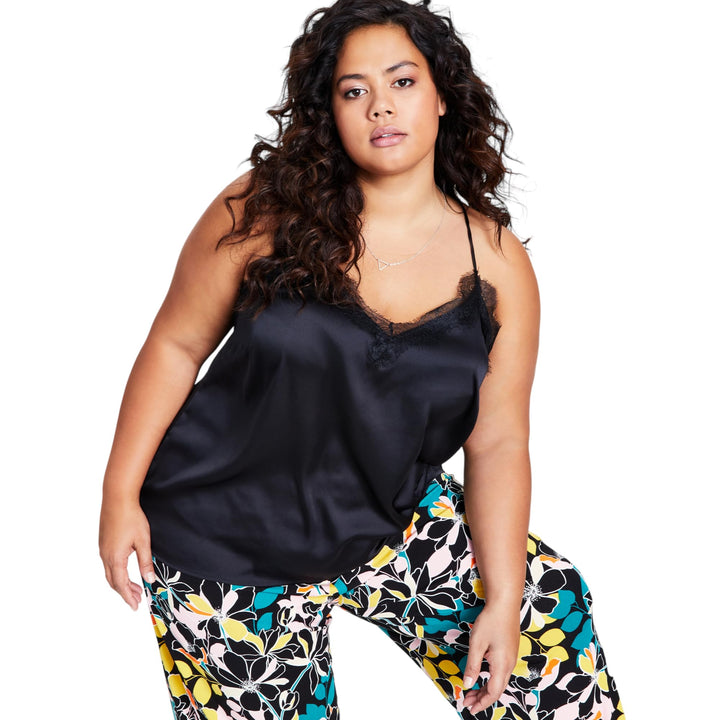 Bar III Plus Size Lace Trim Camisole