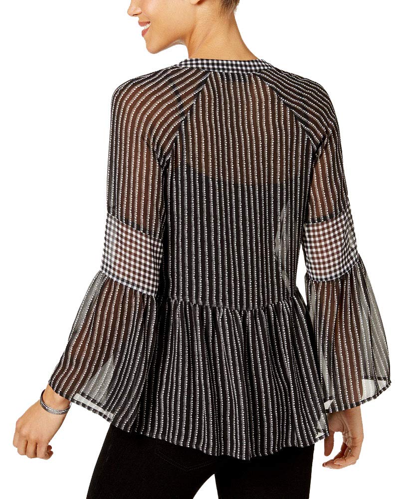 Style & Co Petite Striped Semi Sheer Top