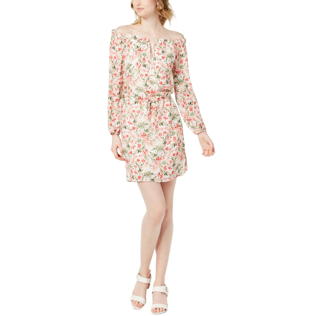Maison Jules Off The Shoulder Floral Print Dress