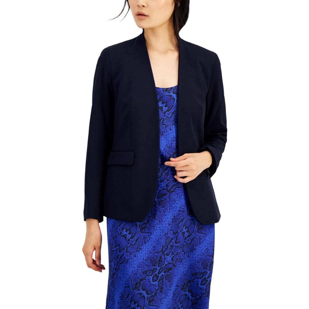 Women's Collarless Open-Front Blazer