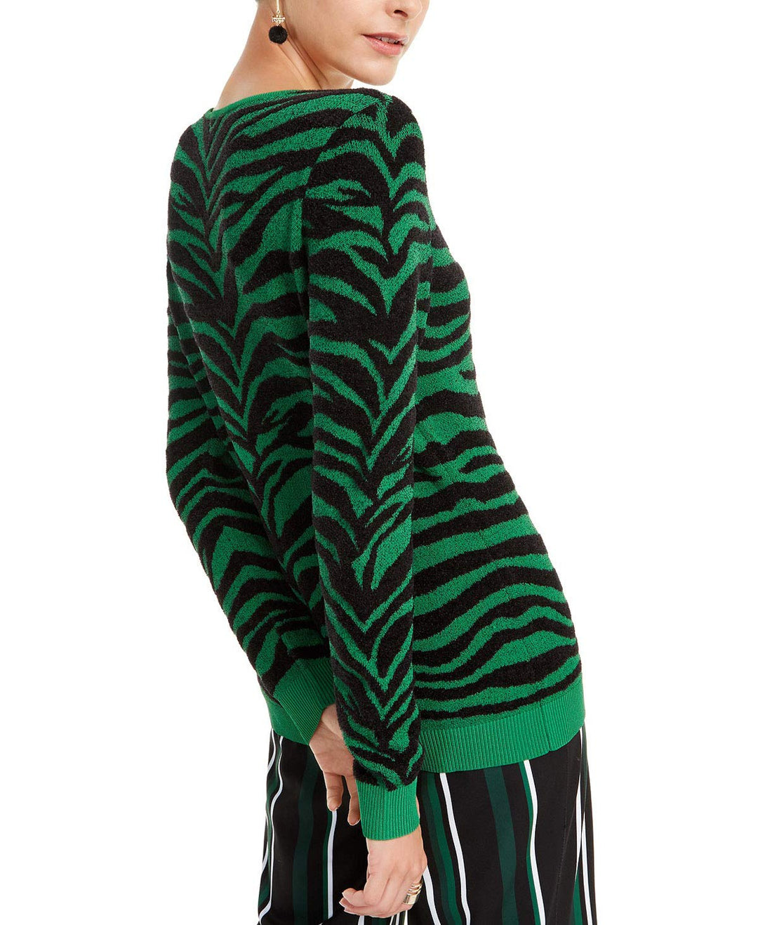 INC Zebra-Print Sweater