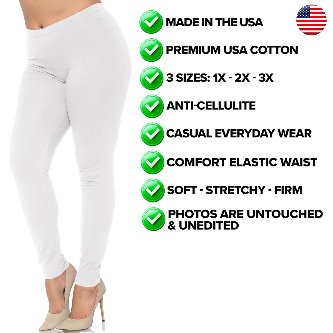 USA Cotton Full Length Plus Size Leggings