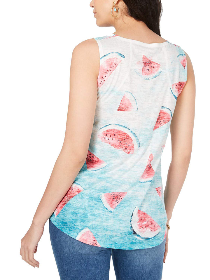 Petite Graphic Print Swing Tank Top
