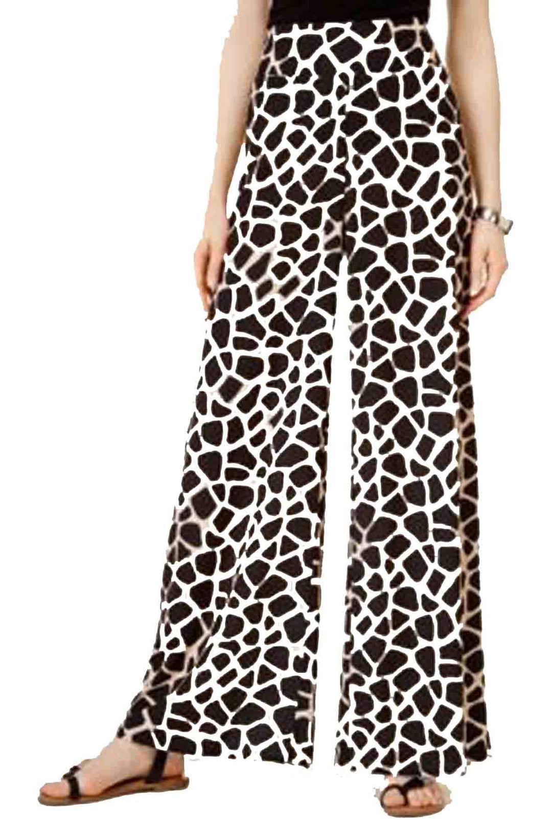 BAR III Giraffe Print Wide Leg Pants