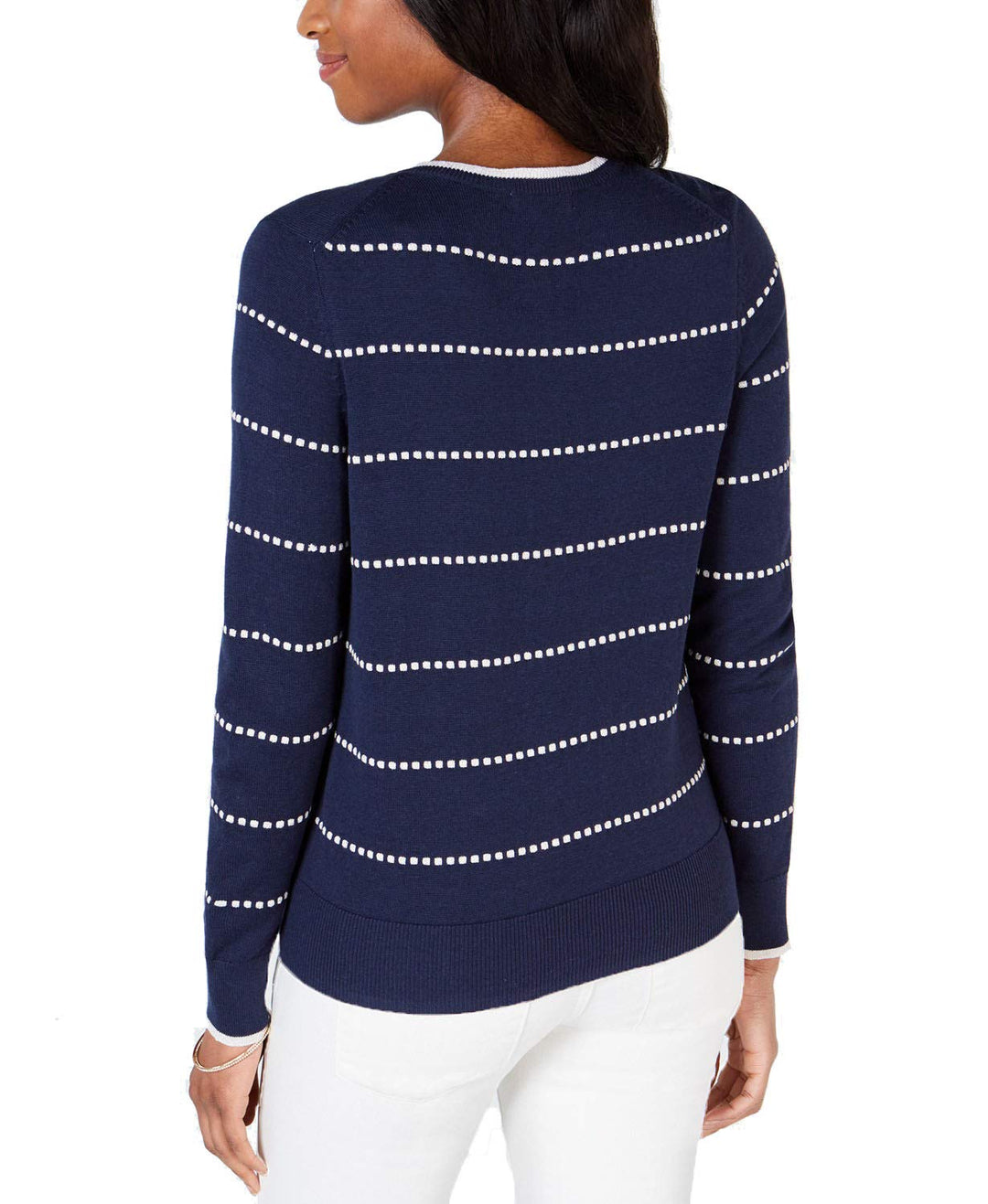 Charter Club Petite Dash Stripe Cardigan