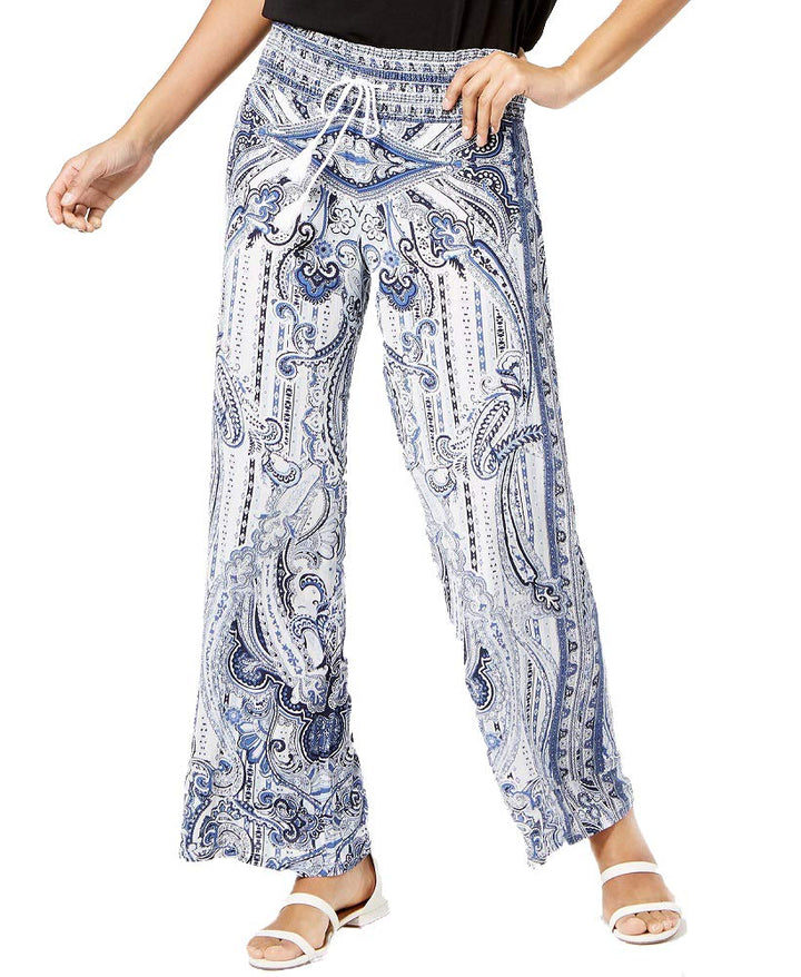 Printed Wide Leg Pants