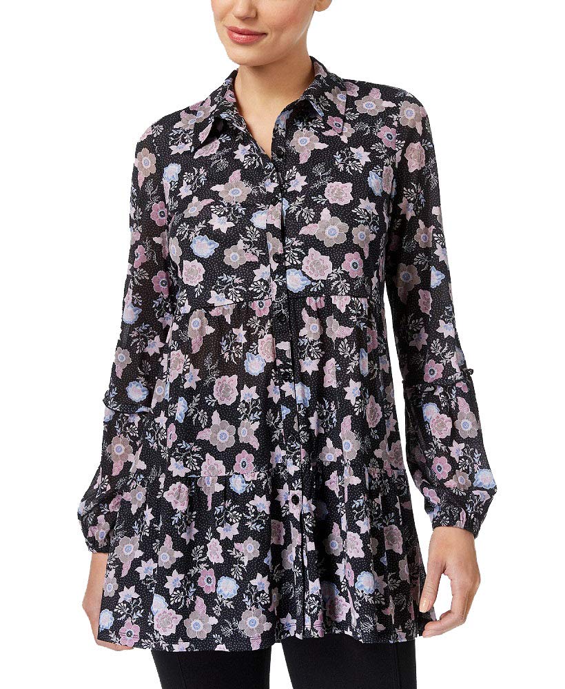 Style & Co Floral Print Swing Shirt