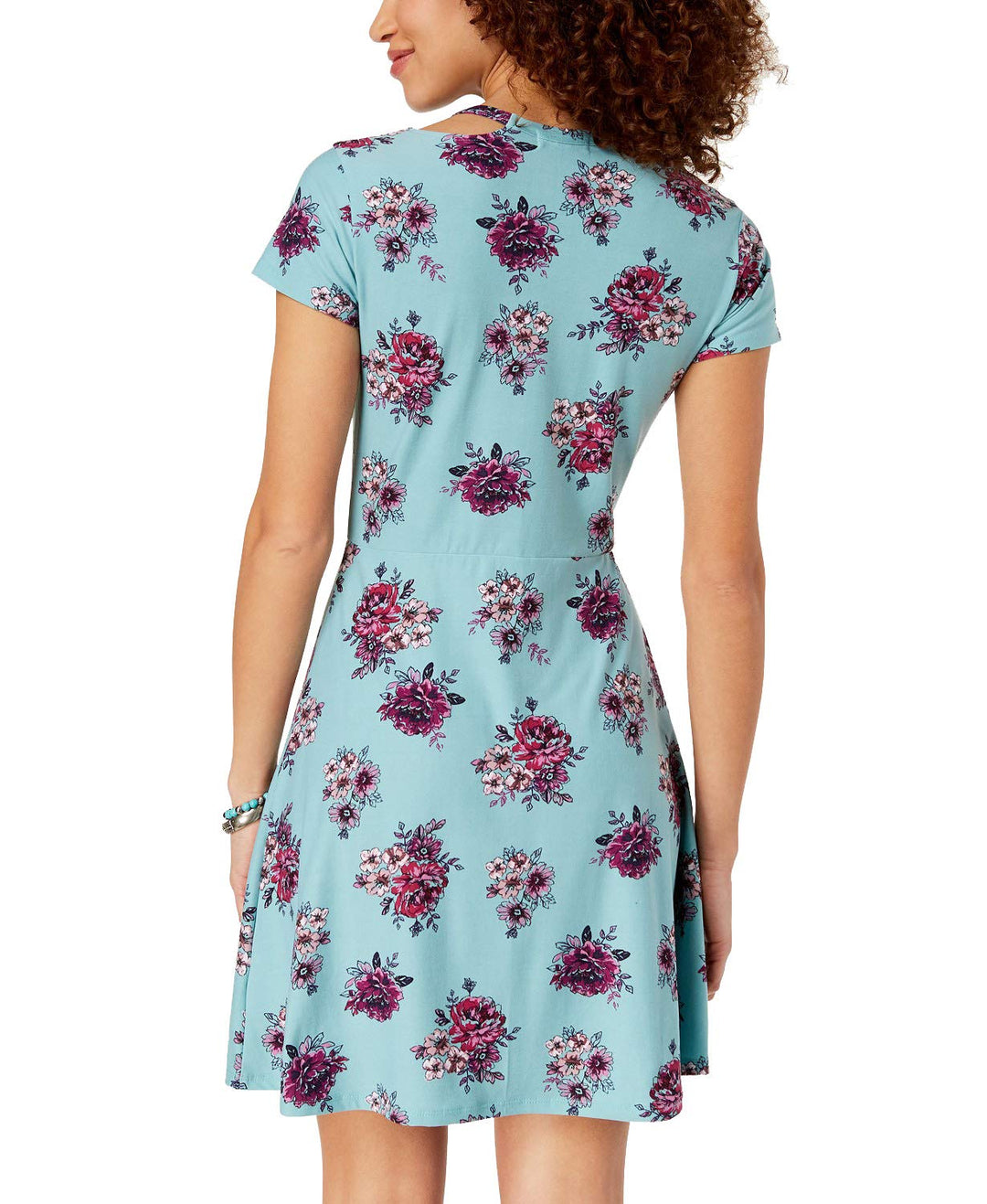 Juniors' Cold-Collar Skater Dress