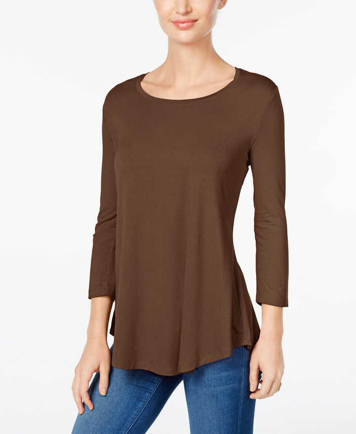 JM Collection Scoop Neck Top