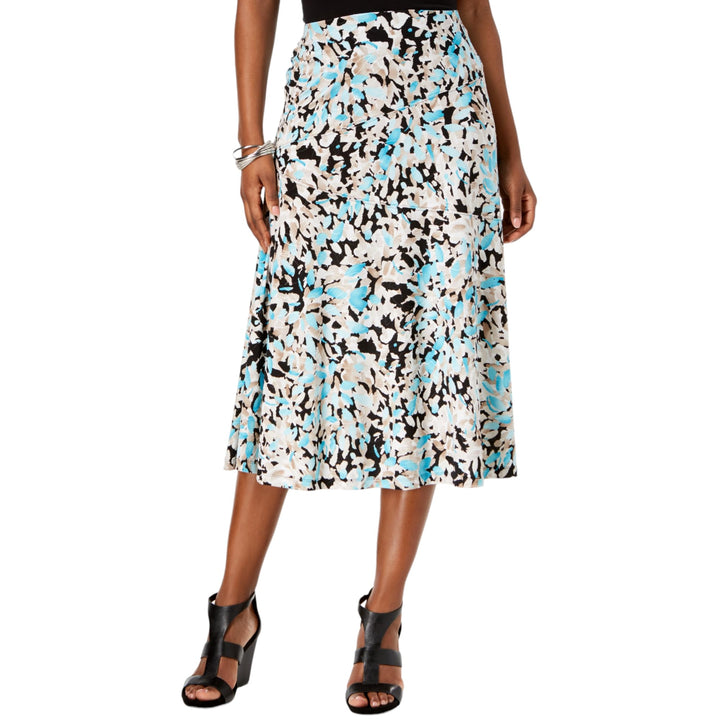 JM Collection Printed Jacquard Midi Skirt