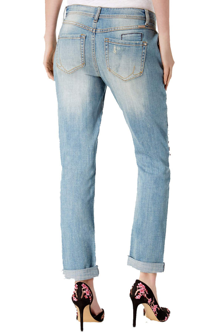 Patched Boyfriend Jeans