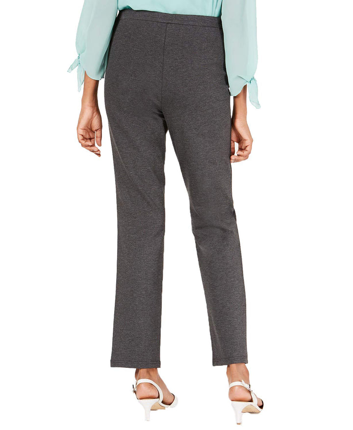 Melange Ponte-Knit Pants
