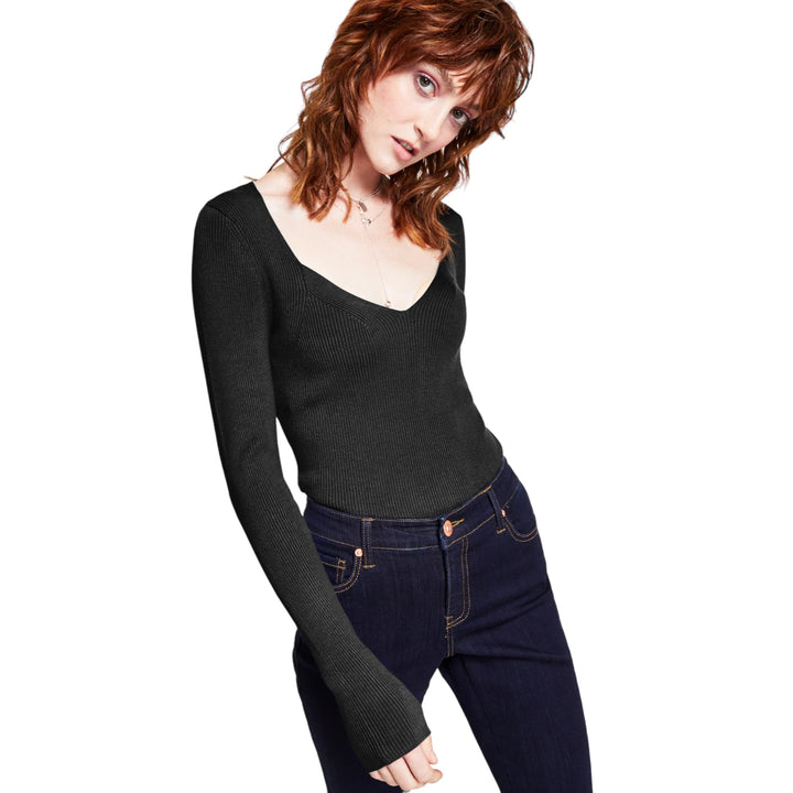 INC International Concepts Ribbed Long Sleeve Sweater
