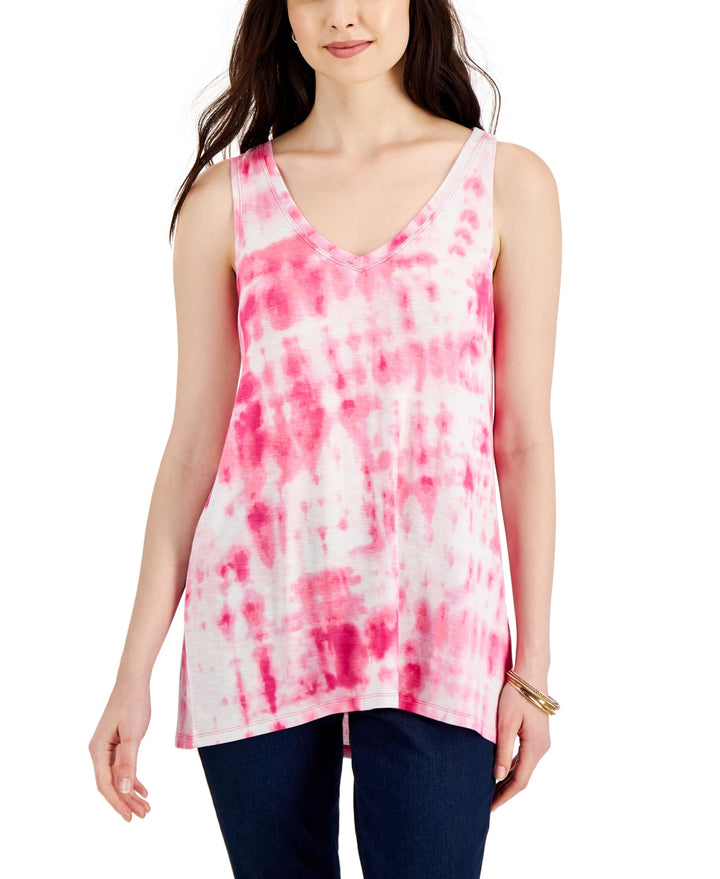 Style & Co Printed Drapey Tank Top
