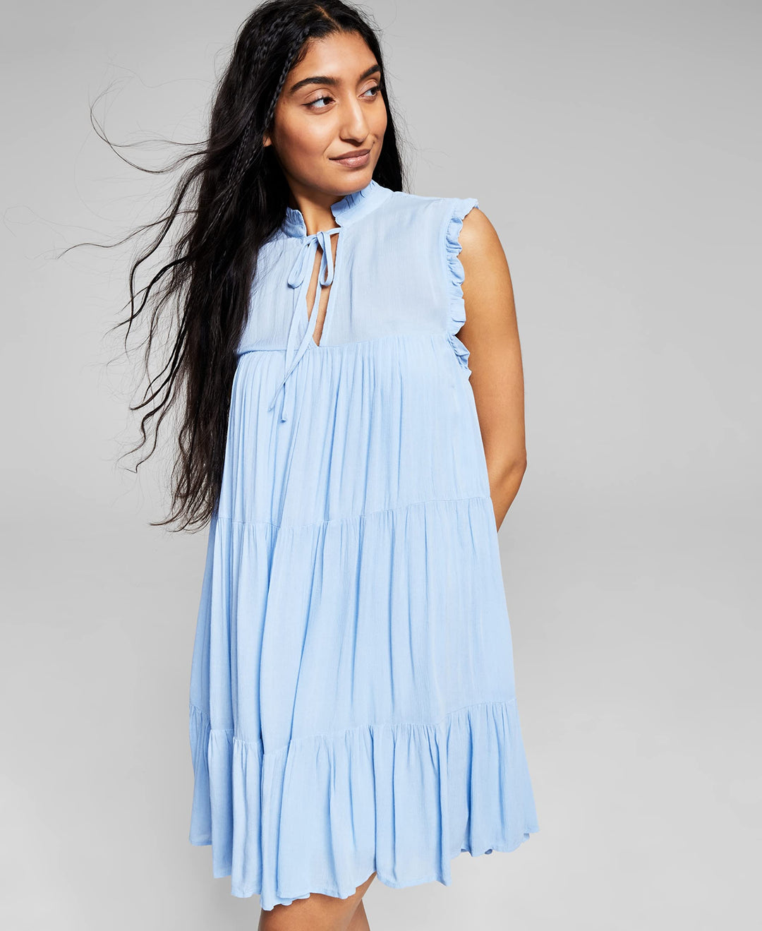 Now This Womens Sleeveless Tiered Dress