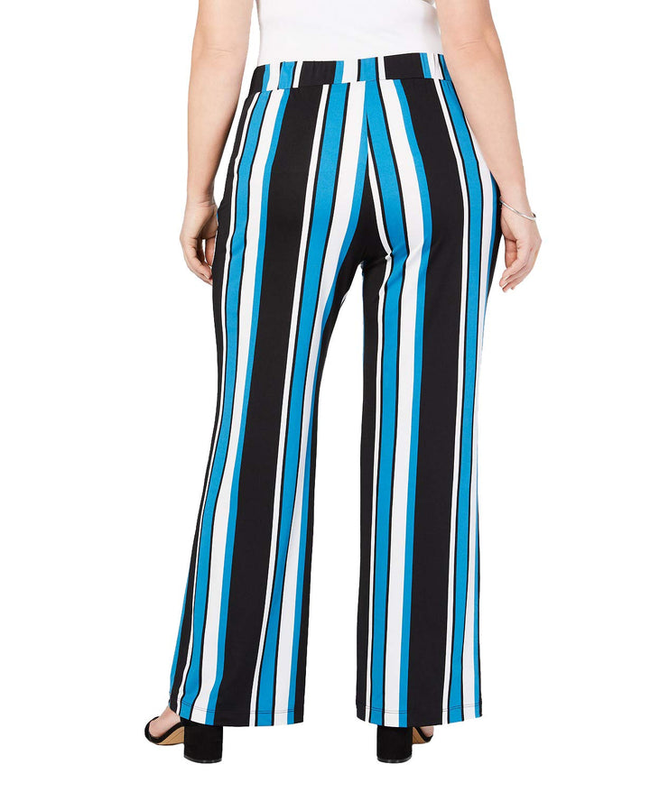 NY Collection Plus Petite Plus Striped Soft Pants