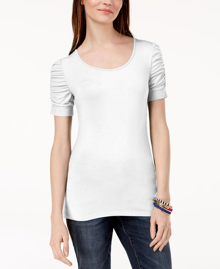 Ruched Sleeve T-Shirt