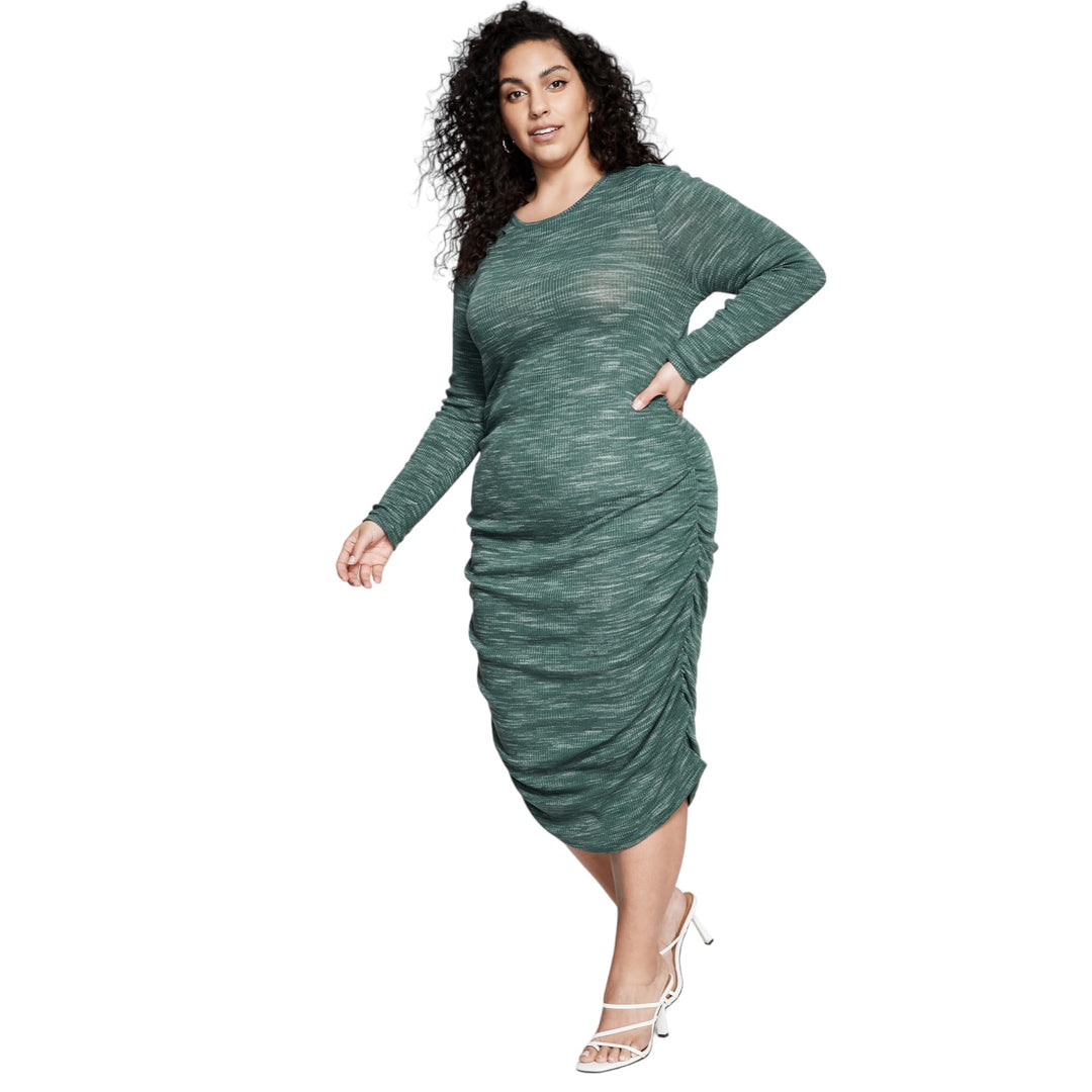 Now This Trendy Plus Size Space Dyed Midi Dress