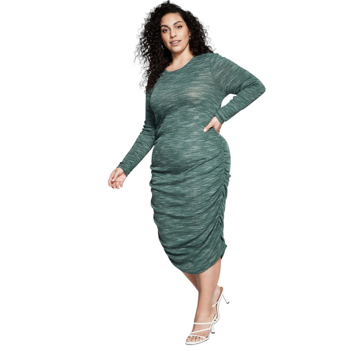 Now This Trendy Plus Size Space Dyed Midi Dress
