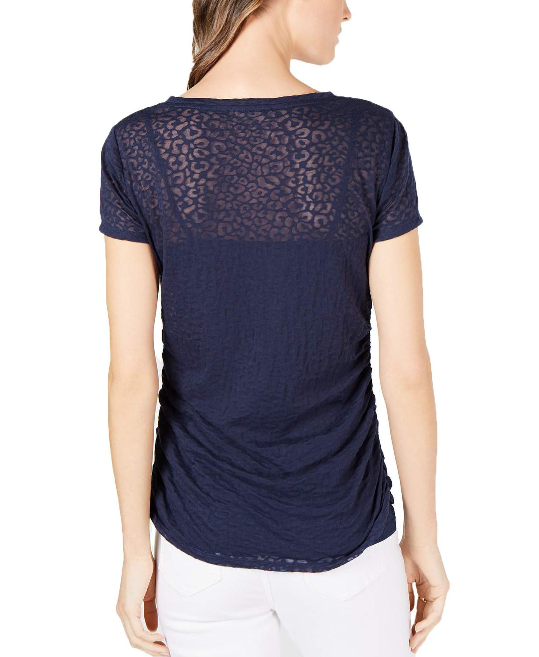 INC Leopard-Print Burnout Top