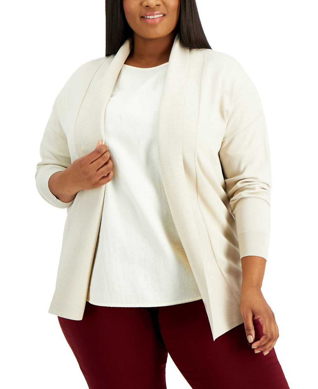 Alfani Plus Size Open Front Cardigan