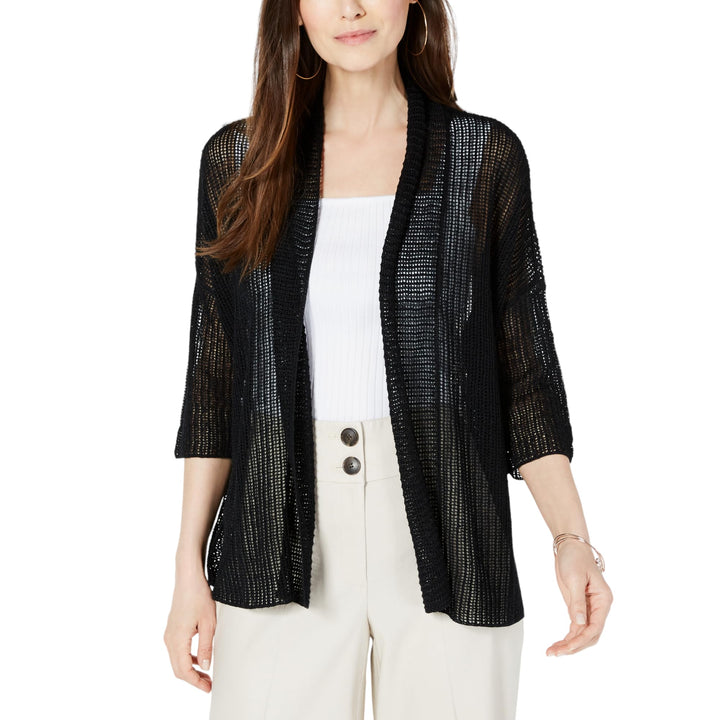 Alfani Petite Open Stitch Cardigan