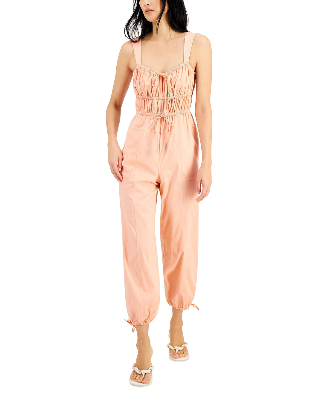 INC International Concepts Petite Ruched Jumpsuit